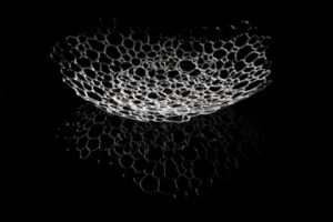 szklana patera formowana w ogniu palnika