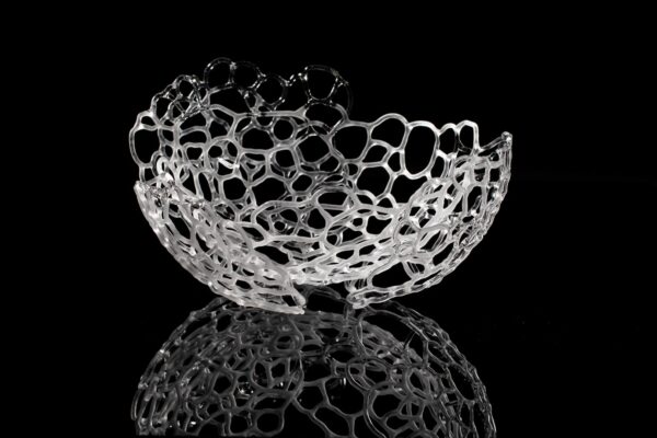 szklana patera formowana w ogniu palnika