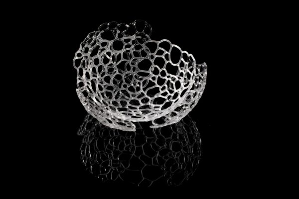 szklana patera formowana w ogniu palnika