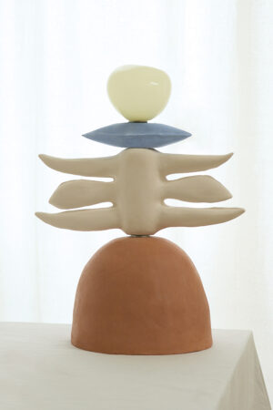 Rzeźbiarska ceramiczna lampa