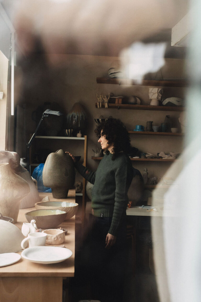 Aleksandra Went in her ceramics studio