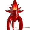 angelika-stefaniak-lampa-tension czerwona Lampa czerwona ceramiczna nablatowa astystyczna