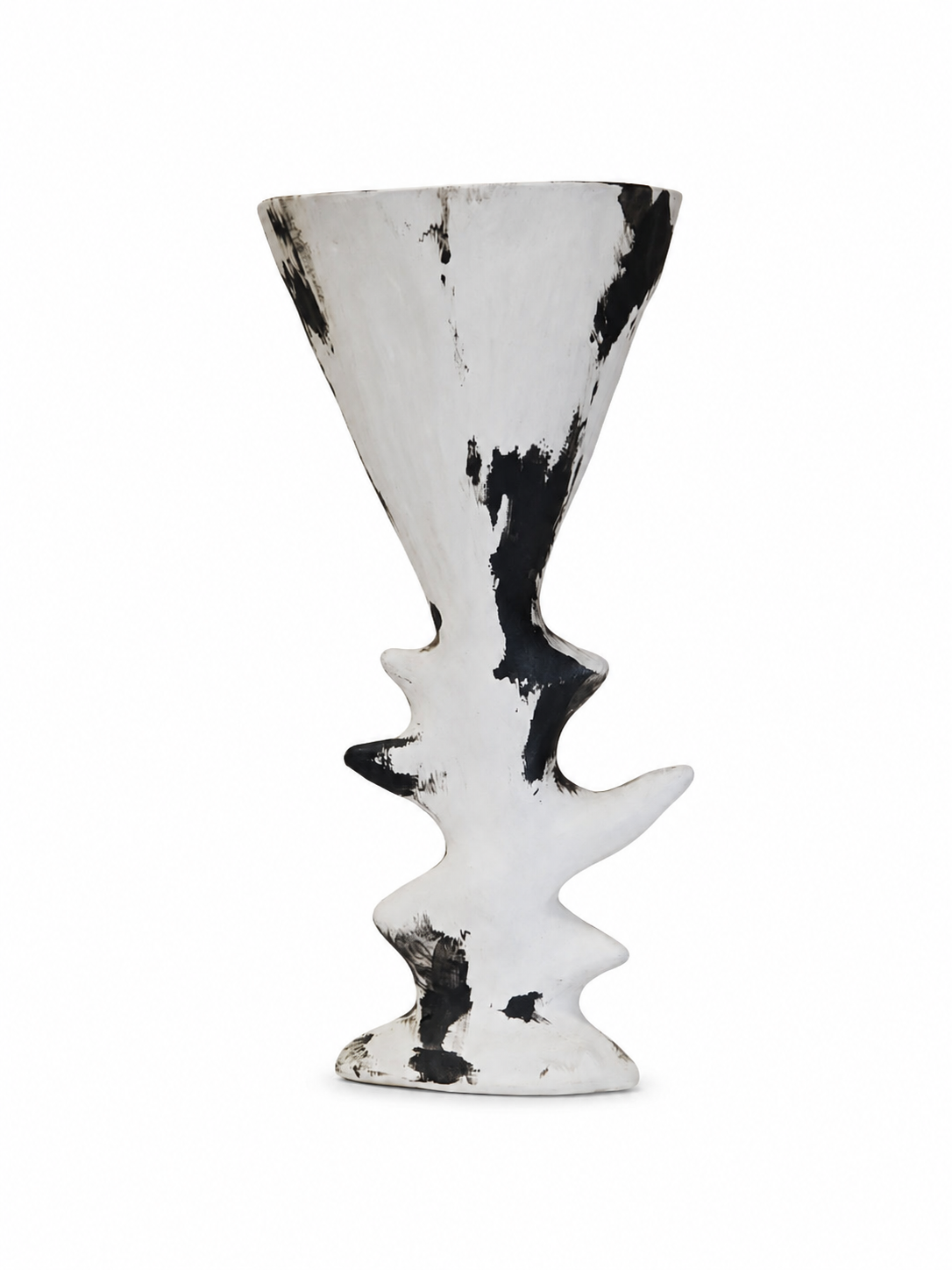 Ceramic Goblet "B&W Blooming Vertebrae" by Angelika Stefaniak