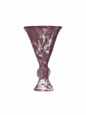 Kielich ceramiczny różowo fioletowy artystyczny