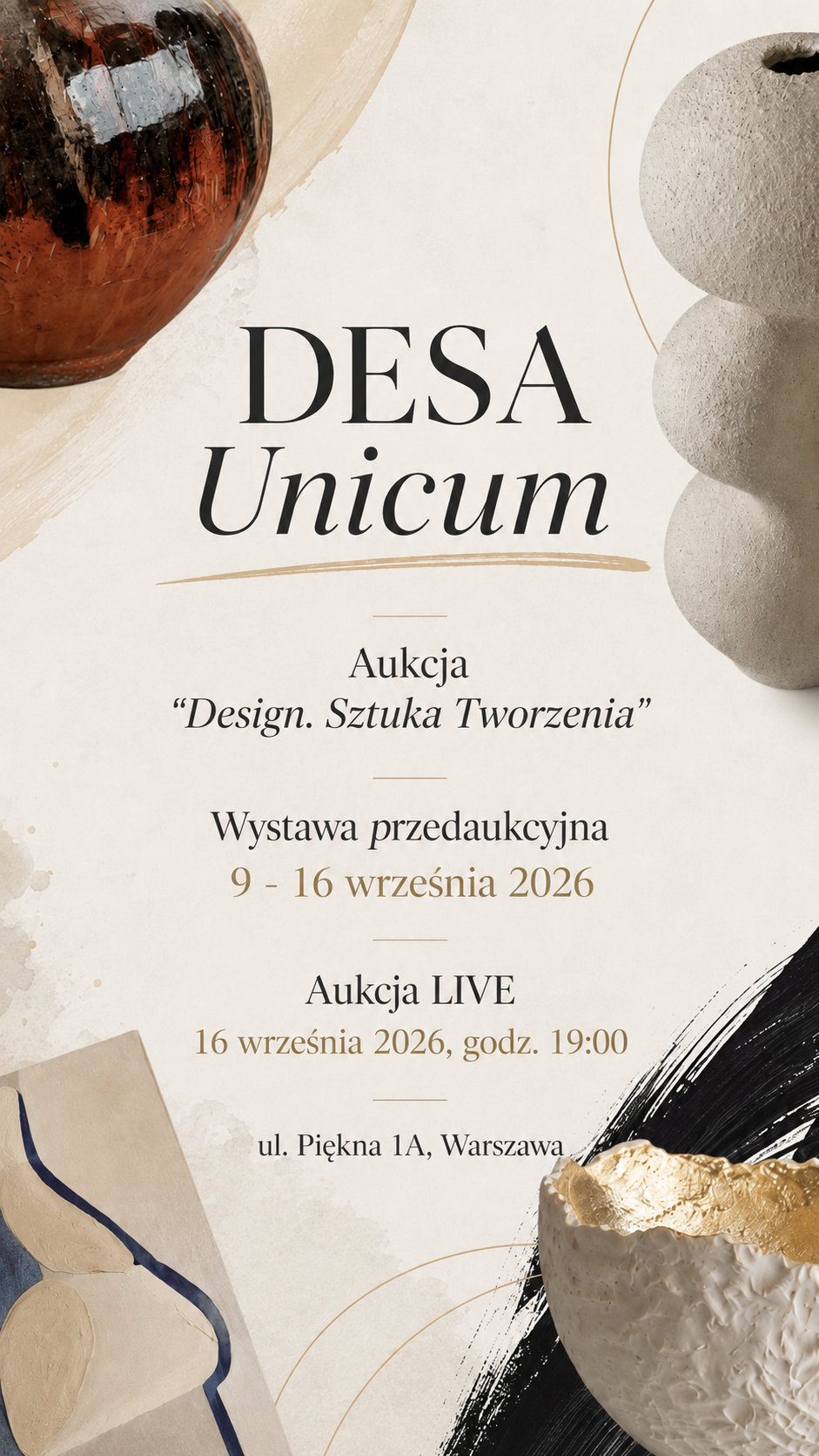 Licytacja stowarzyszenia Twór w Desa Unicum Desa Unicum "Design. Sztuka Tworzenia"